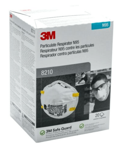 SurgiMac Dental District Medical Supply - 3M 8210 N95 Particulate Respirator, 20 Masks Per Box 