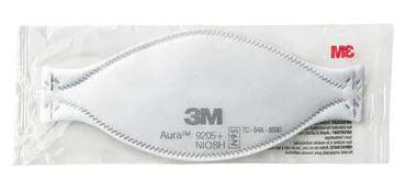 SurgiMac Dental District Medical Supply - 3M 9205+ Particulate Respirator Mask 3M™ Aura™ Industrial N95 Flat Fold Elastic Strap One Size Fits Most White NonSterile  Adult 
