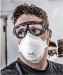 SurgiMac Dental District Medical Supply - 3M 9205+ Particulate Respirator Mask 3M™ Aura™ Industrial N95 Flat Fold Elastic Strap One Size Fits Most White NonSterile  Adult 