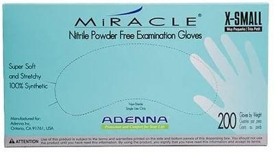SurgiMac Dental District Medical Supply - Adenna Miracle 3.5Mil Nitrile Gloves X-Small Case of 10x 200/Box 