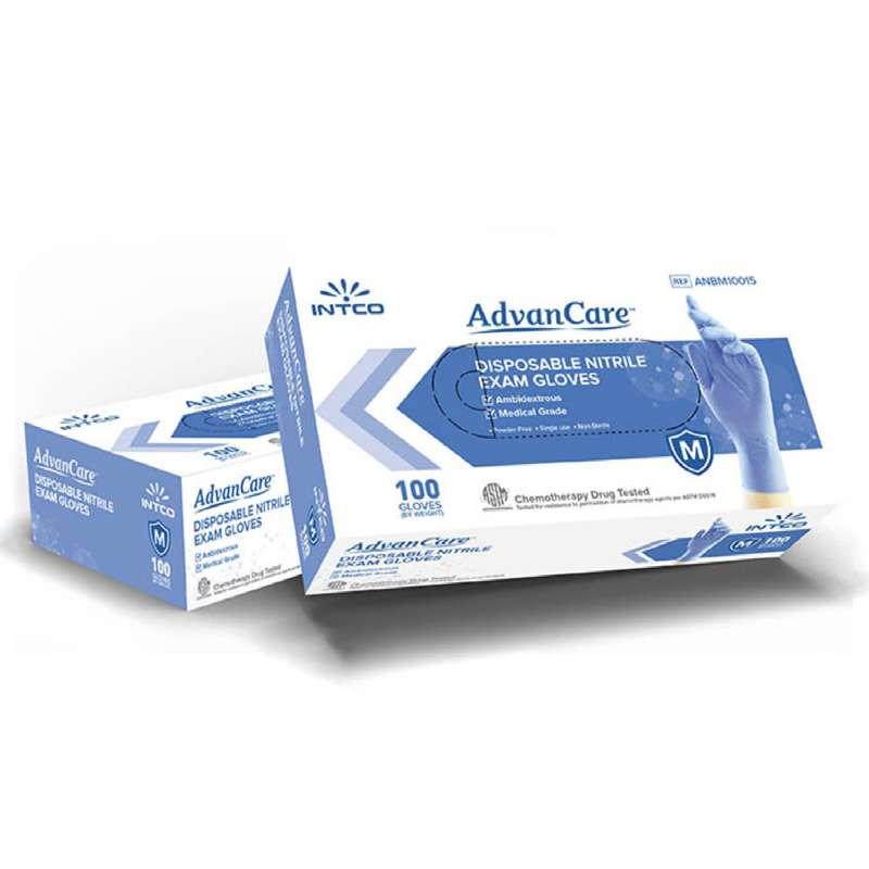SurgiMac Dental District Medical Supply - AdvanCare Medical Nitrile Examination Gloves - 100 count box - Chemo Rated 