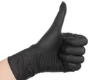 SurgiMac Dental District Medical Supply - Exam Glove Touch of Life™ NonSterile Nitrile Textured Fingertips Black Chemo Tested 