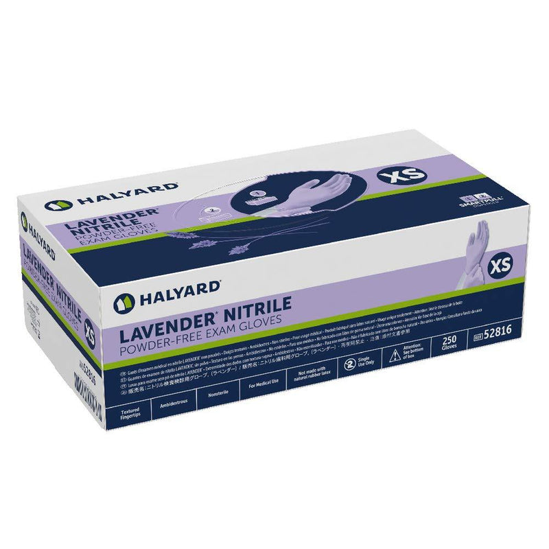 SurgiMac Dental District Medical Supply - HALYARD Lavender Nitrile Exam Gloves, Powder-Free, 3.1 mil 
