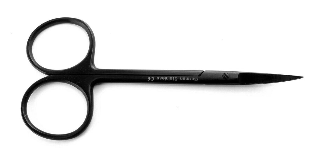 Iris Scissors 4.5 in Curved 25mm Sharp/Sharp, One Blade Serrated SuperCut