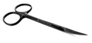 SurgiMac Dental District Medical Supply - Iris Micro Dissecting Dental Lab Sharp Scissors, 4.5" (11.43cm) Fine Point Curved, Stainless Steel MacBlack 