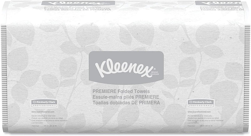 SurgiMac Dental District Medical Supply - Kleenex 13254 Premiere Folded Towels, 9 2/5 x 12 2/5, White, 120 per Pack (Case of 25 Packs) 