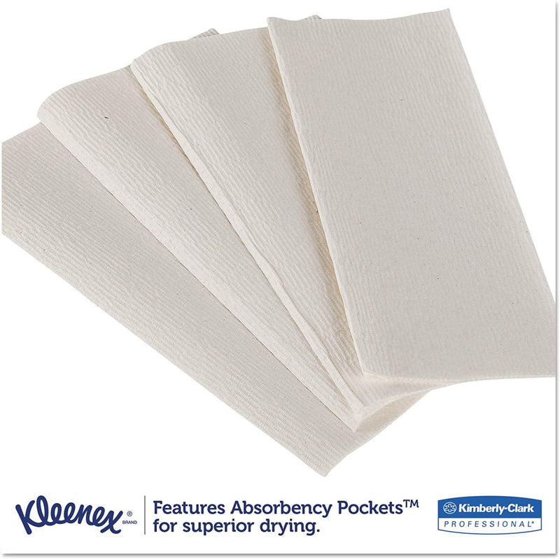 SurgiMac Dental District Medical Supply - Kleenex 13254 Premiere Folded Towels, 9 2/5 x 12 2/5, White, 120 per Pack (Case of 25 Packs) 