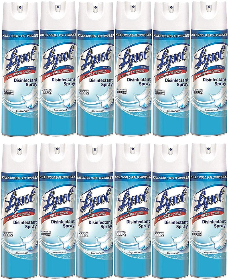 Lysol Disinfectant Spray Crisp Linen, Twin Pack
