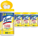 SurgiMac Dental District Medical Supply - Lysol Disinfecting Wipes, Lemon & Lime Blossom, 80ct (4 Pack) 