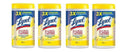 SurgiMac Dental District Medical Supply - Lysol Disinfecting Wipes, Lemon & Lime Blossom, 80ct (4 Pack) 
