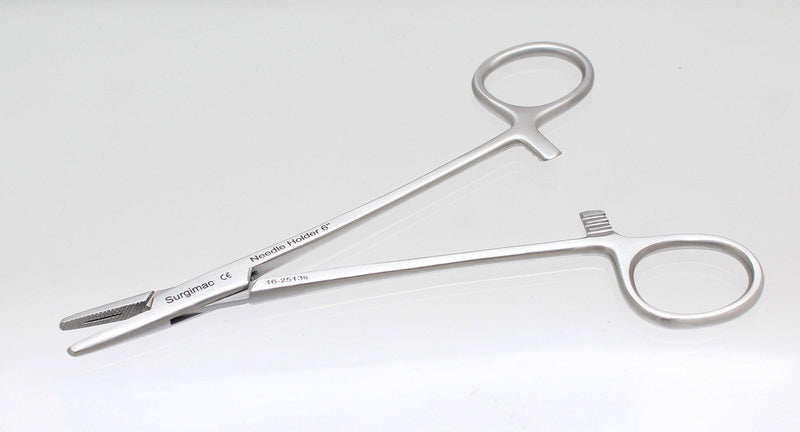 SurgiMac Dental District Medical Supply - Needle Holder 6" Mayo-Hegar Serrated jaws 