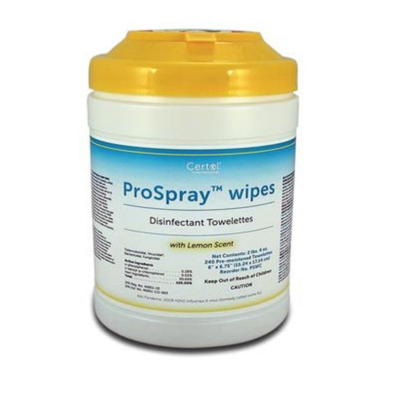 SurgiMac Dental District Medical Supply - ProSpray Surface Disinfectant Wipes 