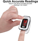 SurgiMac Dental District Medical Supply - Pulse Oximeter Fingertip (Oximetro), Heart Rate Monitor and SpO2 Levels, Portable Pulse Oximeter with Case 