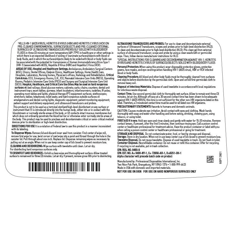 SurgiMac Dental District Medical Supply - Sani-Cloth® AF3 Germicidal Disposable Wipe (Case of 12) 