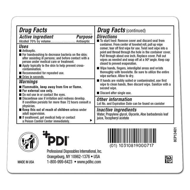 SurgiMac Dental District Medical Supply - Sani-Hands Instant Hand Sanitizing Wipes, Canister with 135 Wipes, 6" x 7.5" (Case of 12) 