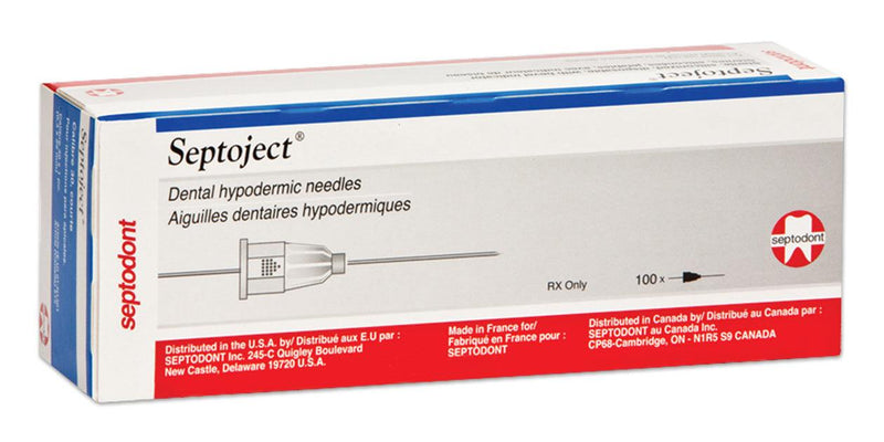 Septoject 25 Long Red Needles, Disposable Sterile for use on Standard 1.8 ml - SurgiMac
