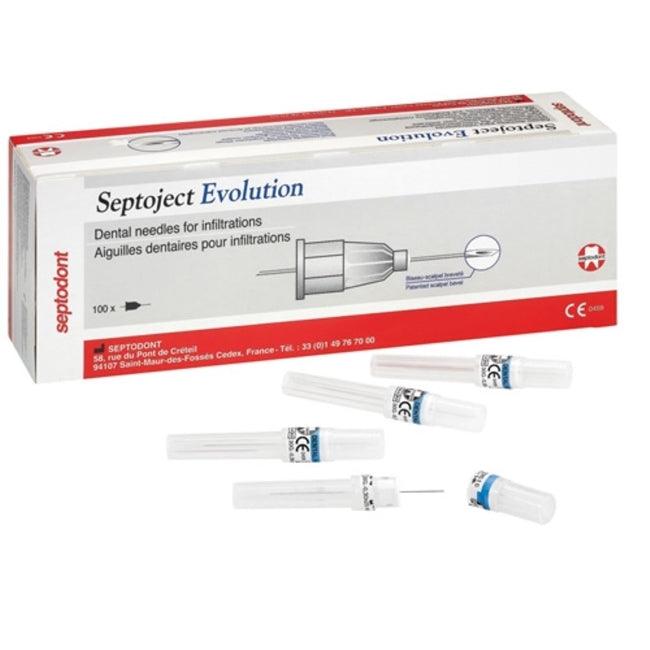 Septoject Evolution 27 Gauge Short 25 mm Infiltration Disposable Dental Needle - SurgiMac